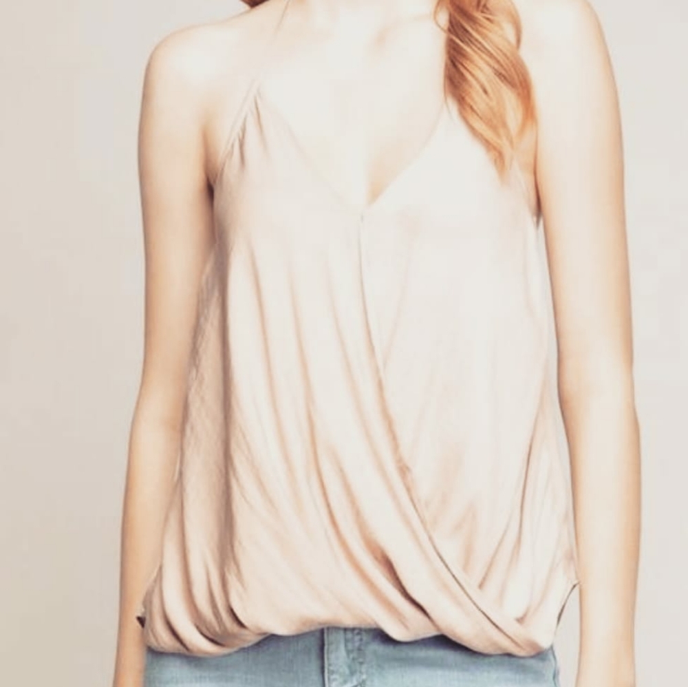 Naked Zebra Halter Neck Tank Top Beige